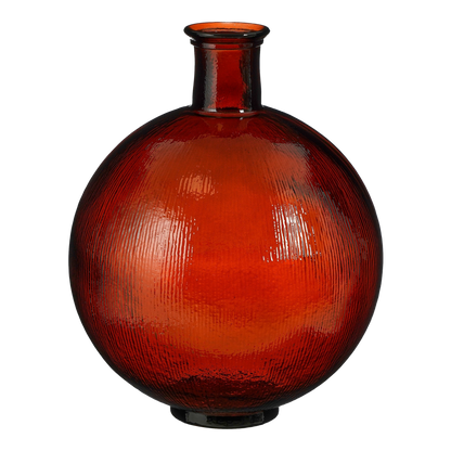 Fles Vaas Donkerbruin  H42 x Ø34 cm - Gerecycled Glas - Firenza