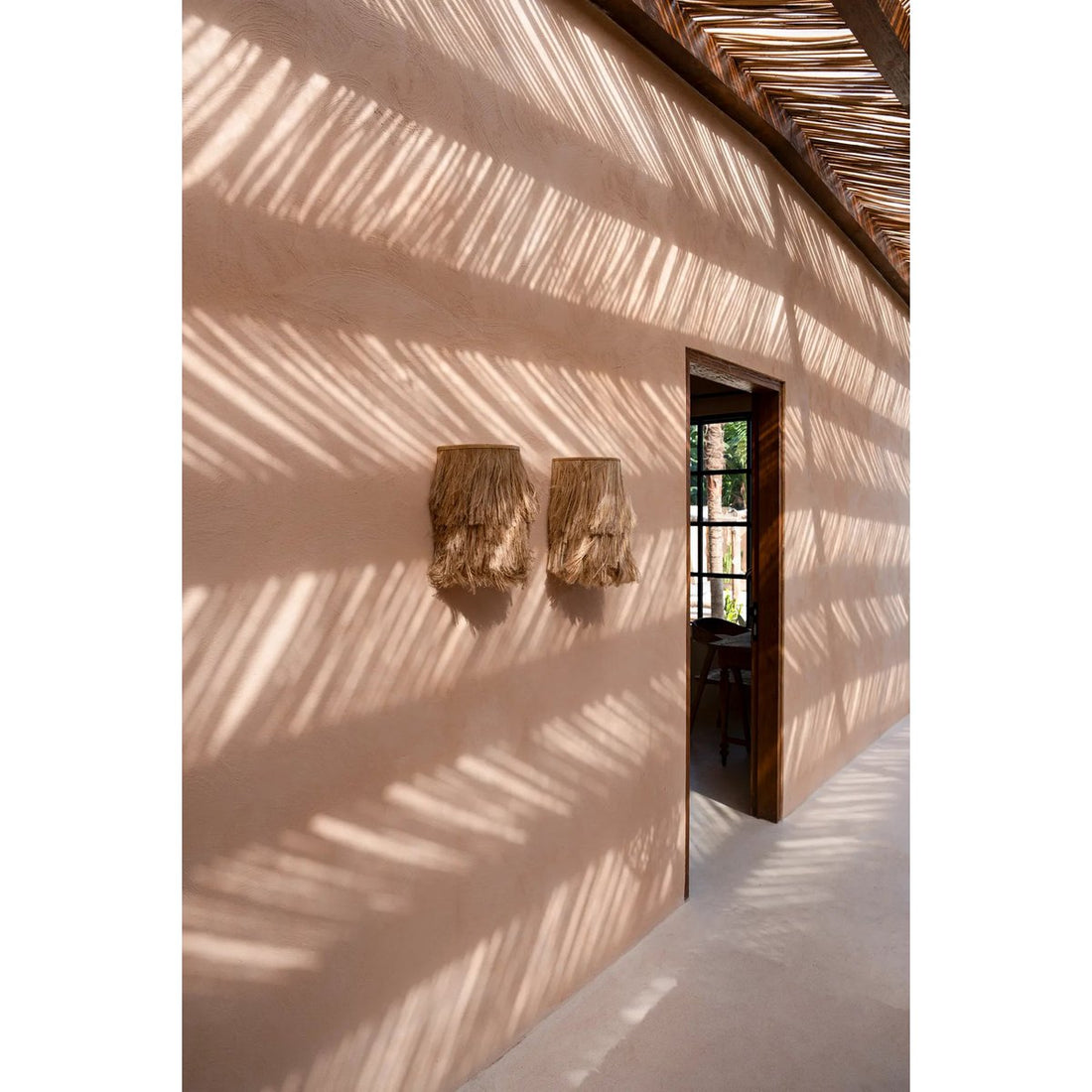 Wandlamp De Abaca  - Naturel - S