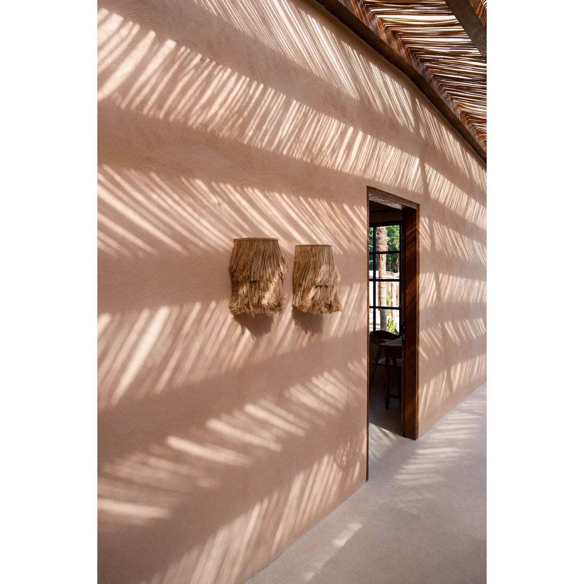 Wandlamp De Abaca  - Naturel - S