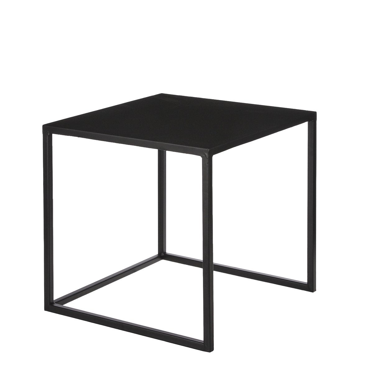 Bijzettafel Metaal Zwart Goa - Set van 2 - L35 x B35 x H33 cm