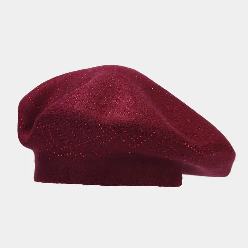 Franse baret met kleine steentjes diversen kleuren